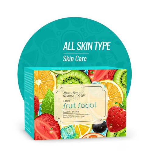 Aroma Magic 5-Step Fruit Glow Facial Kit [5 Single Application Kit (27 gms Each)]