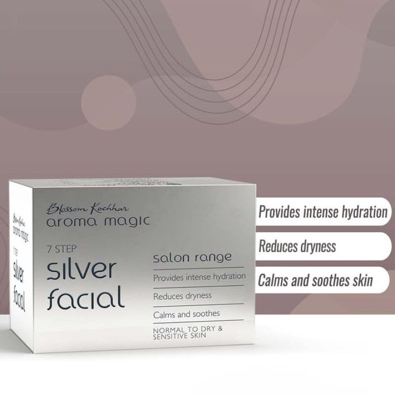 Aroma Magic 7-Step Silver Glow Facial Kit [5 Single Application Kit (35ml + 10ml Each)]