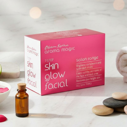 Aroma Magic 7-Step Skin Glow Facial Kit [5 Single Application Kit (20g + 18ml Each)]