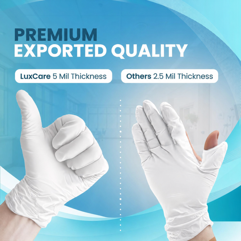 Gloves Latex Disposable Powdered Non-Sterile Medium White (100 pcs)