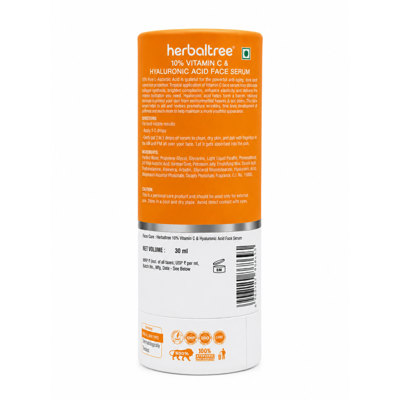 Herbal Tree 10% Vitamin C and Hyaluronic Acid Serum  (30 ml)