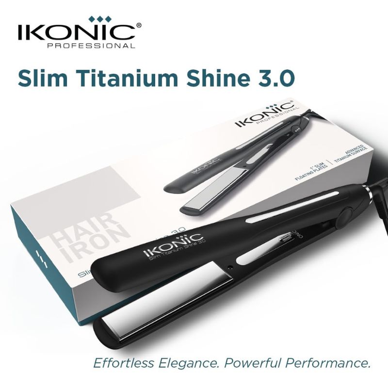 Ikonic Professional Black Slim Titanium Shine 3.0