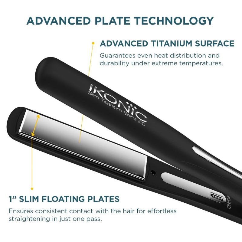 Ikonic Professional Black Slim Titanium Shine 3.0