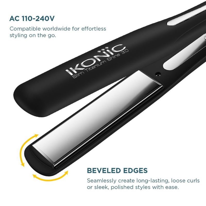 Ikonic Professional Black Slim Titanium Shine 3.0