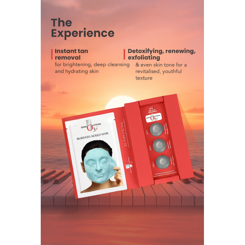 O3+ D-TAN Facial Kit – Professional Tan Removal & Brightening Solution With Peel Off (45g)