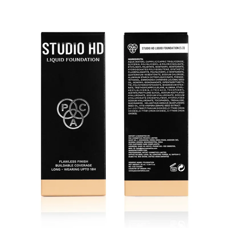 PAC Studio HD Foundation 1.3 (28ml)
