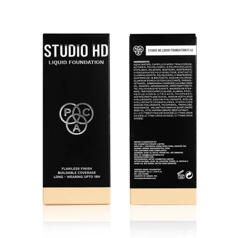 PAC Studio HD Foundation 1.4 (28ml)