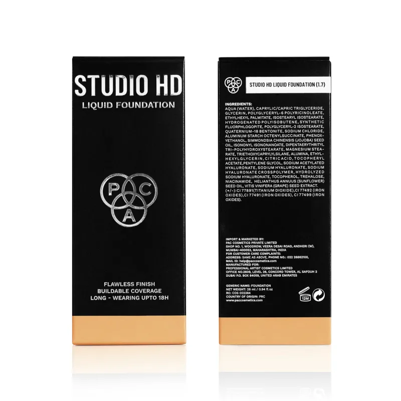 PAC Studio HD Foundation 1.7 (28ml)