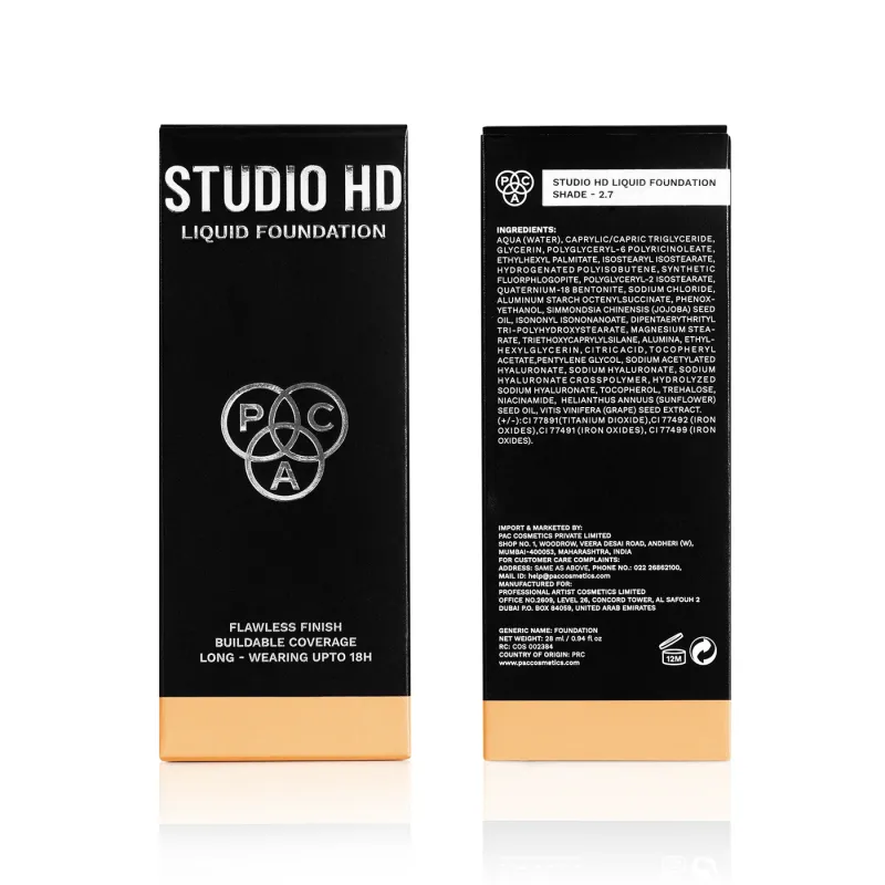 PAC Studio HD Foundation 2.7 (28ml)