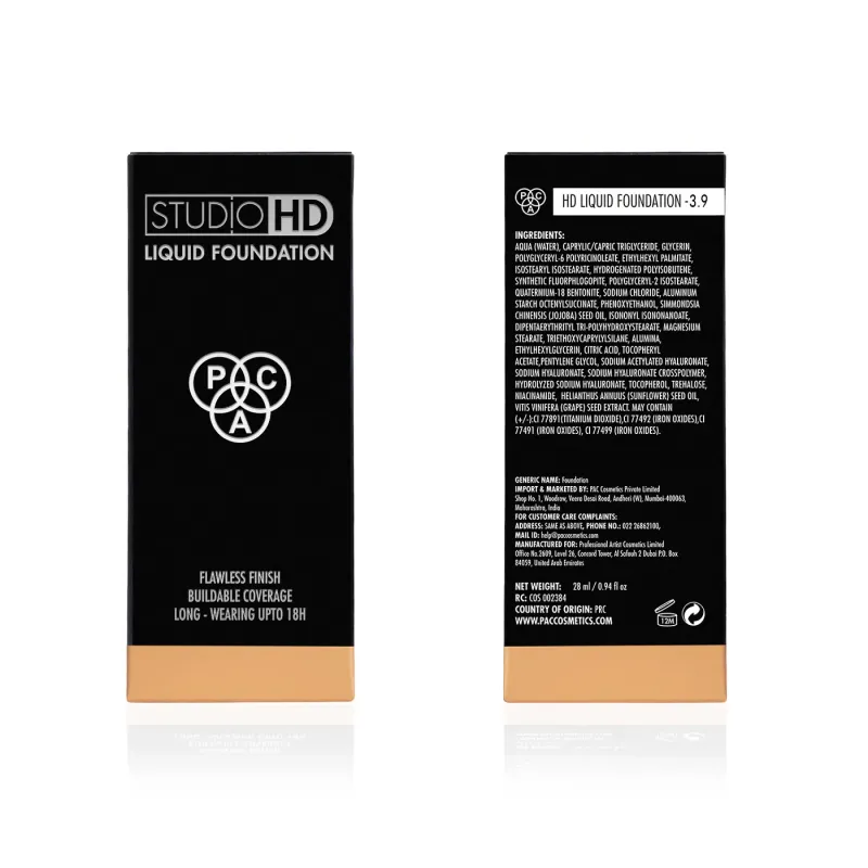 PAC Studio HD Foundation 3.9 (28ml)