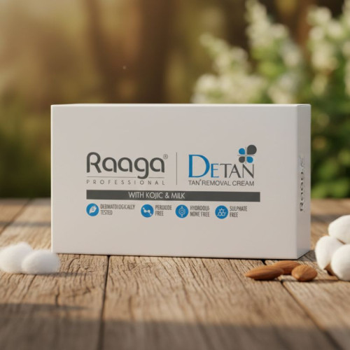 Raaga Professional De-Tan Cream with Kojic Acid & Milk (12 gms*6)