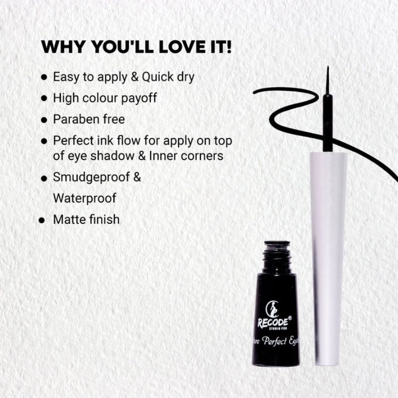 Recode Matte Black Eyeliner Liquid (2.5 ml)