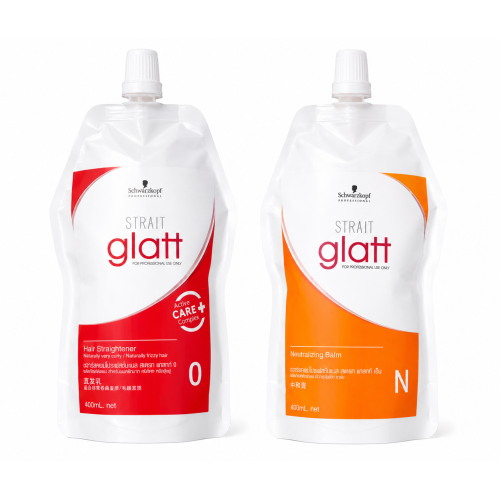 Schwarzkopf Professional Strait Glatt Hair Straightening Cream (O) And Neutraliser (400 ml+ 400 ml)