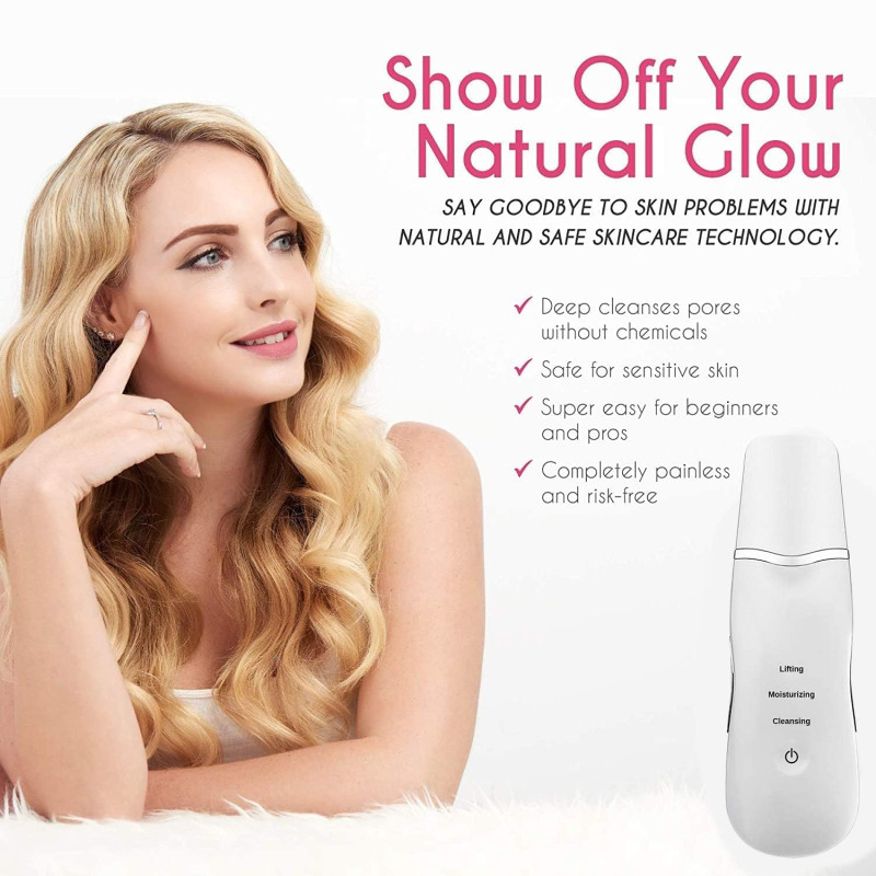 Ultrasonic Facial Skin Scrubber
