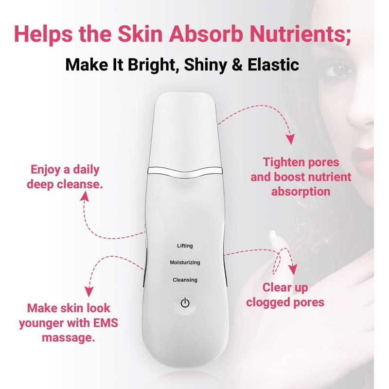 Ultrasonic Facial Skin Scrubber