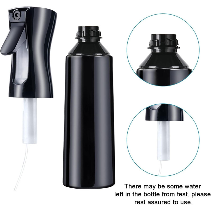 Spray Bottle Premium Continuous Mist (300 ml) Black