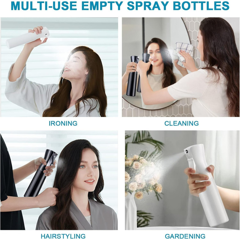 Spray Bottle Premium Continuous Mist (300 ml) Black