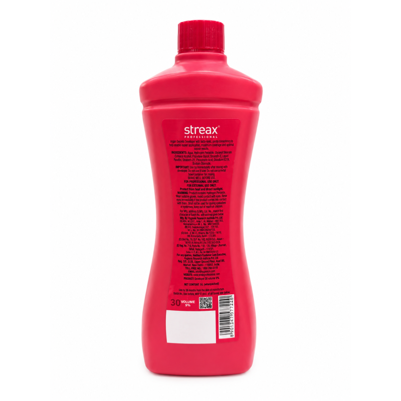 Streax Professional Developer 30 Volume 9% (New Packaging) (1000 ml)