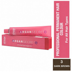 Streax Professional Argan Secret Hair Colourant Cream - Dark Brown 3 (60 gms)
