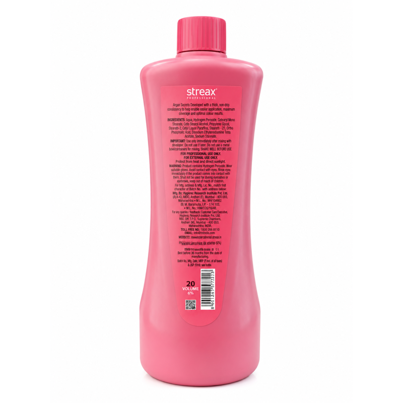Streax Professional Developer 20 Volume 6% (1000 ml)
