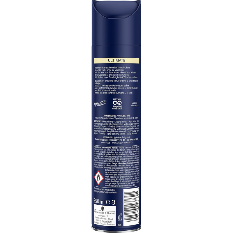 Schwarzkopf Taft Ultimate Level 5+ Hair Spray (250 ML)
