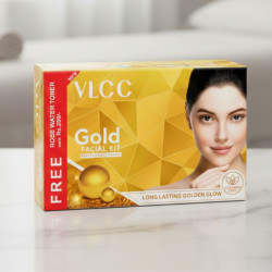 VLCC Gold Facial Kit with FREE Rose Water Toner (300 ml+100 ml)