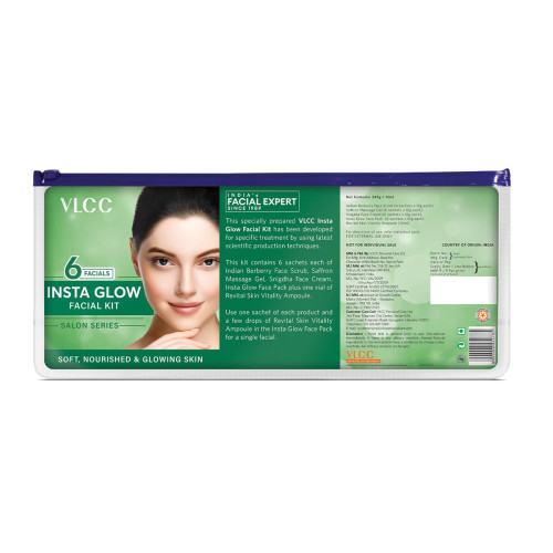 VLCC Salon Series Insta Glow Facial Kit (6 Facials) (240g + 12ml)